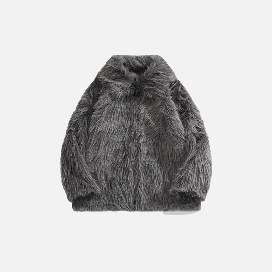 Luxury Thick Quilted Winter Faux Fur Jacket - Luxuryurbanwear