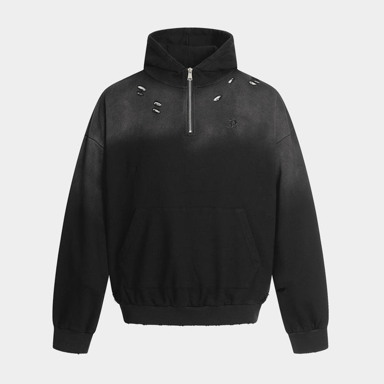 Distressed | Dip-Dye Hoodie - Luxuryurbanwear