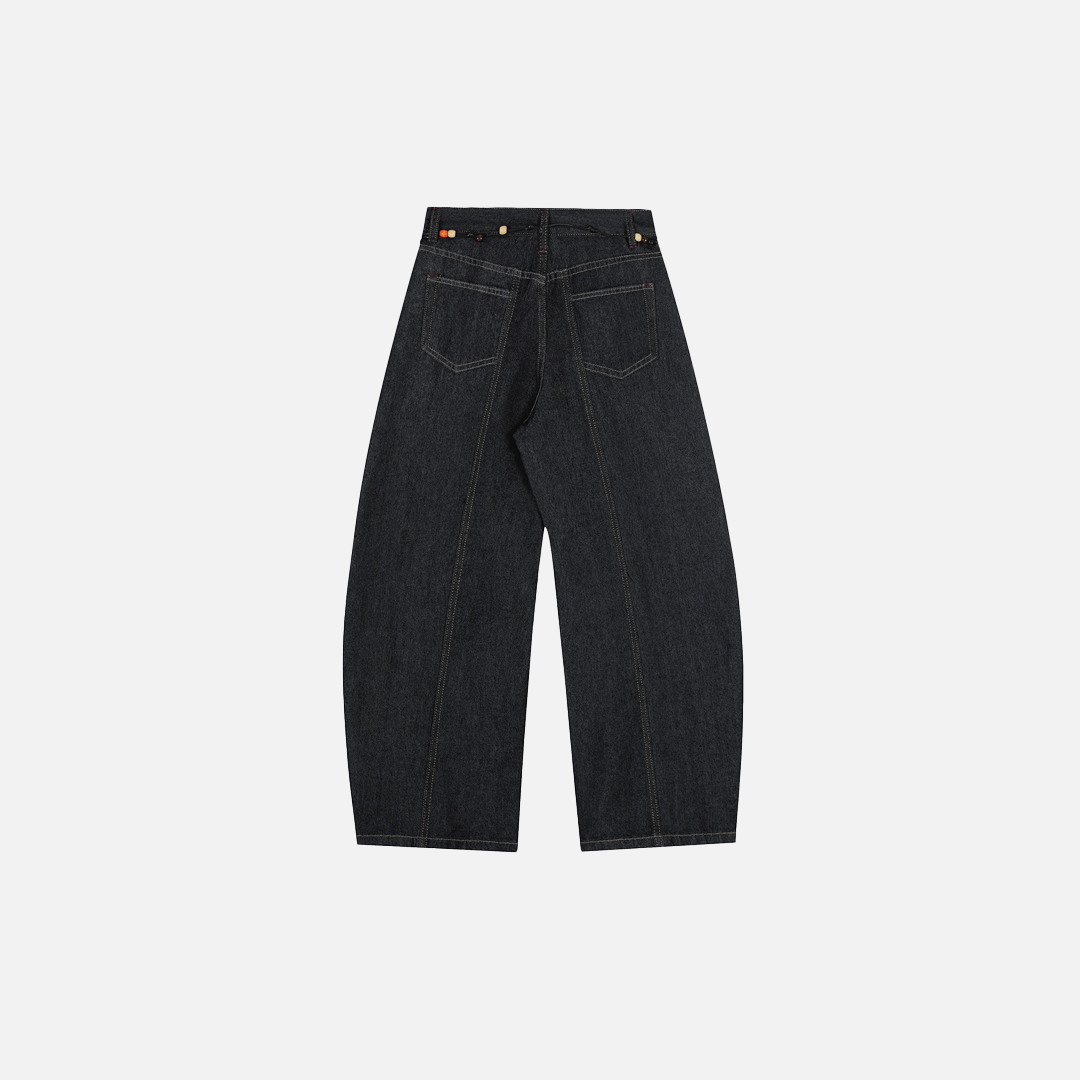 American Style High Street Curved Blade Jeans - Luxuryurbanwear
