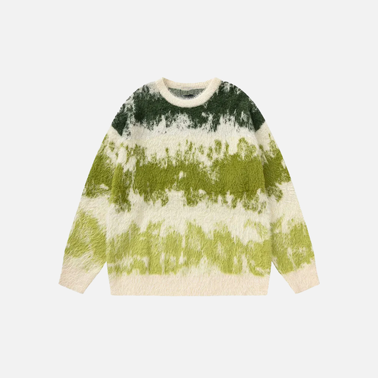 Oversize Hip Hop Tie Dye Knit Sweater - Luxuryurbanwear
