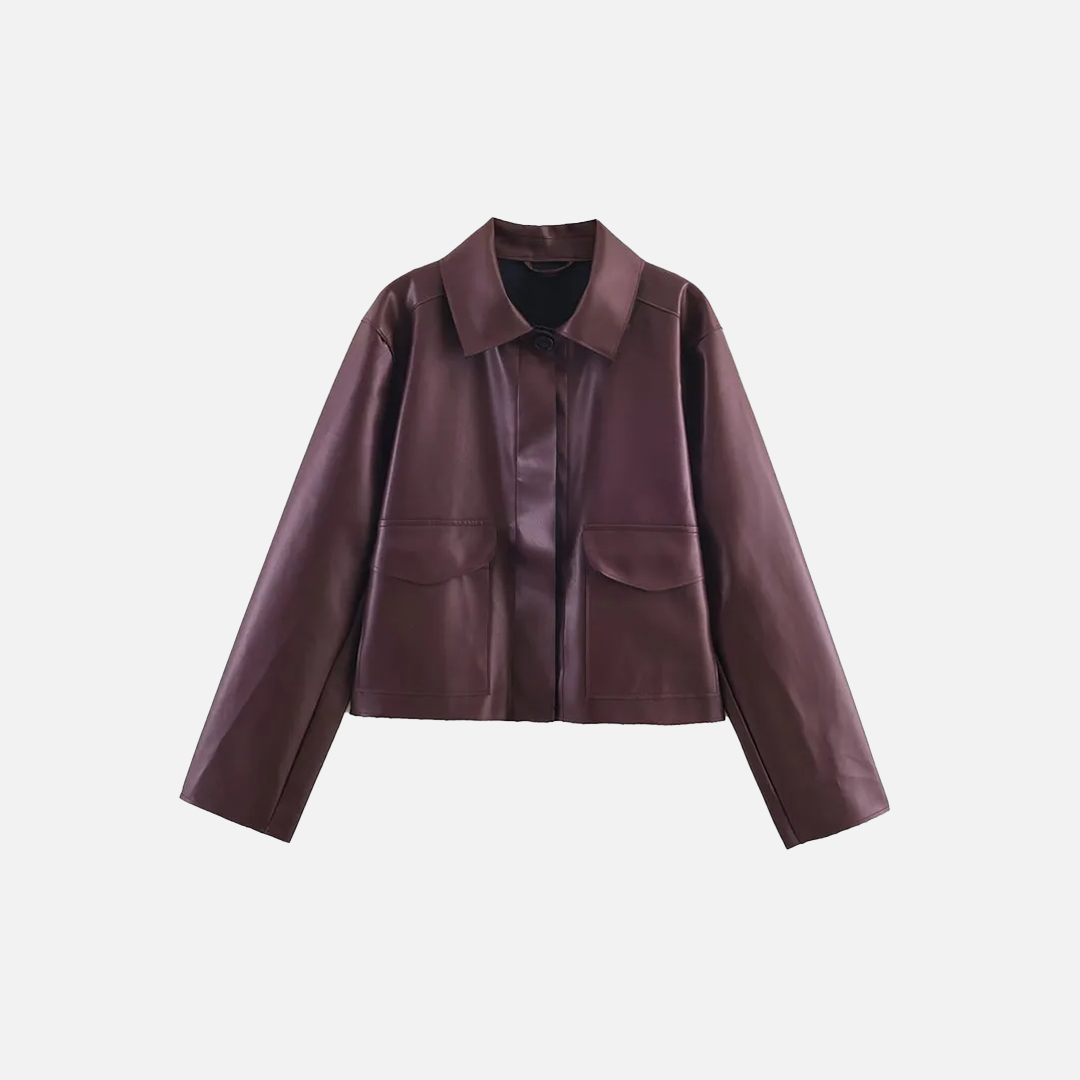 Fashionable Hip Hop Imitation Leather Jacket - Luxuryurbanwear
