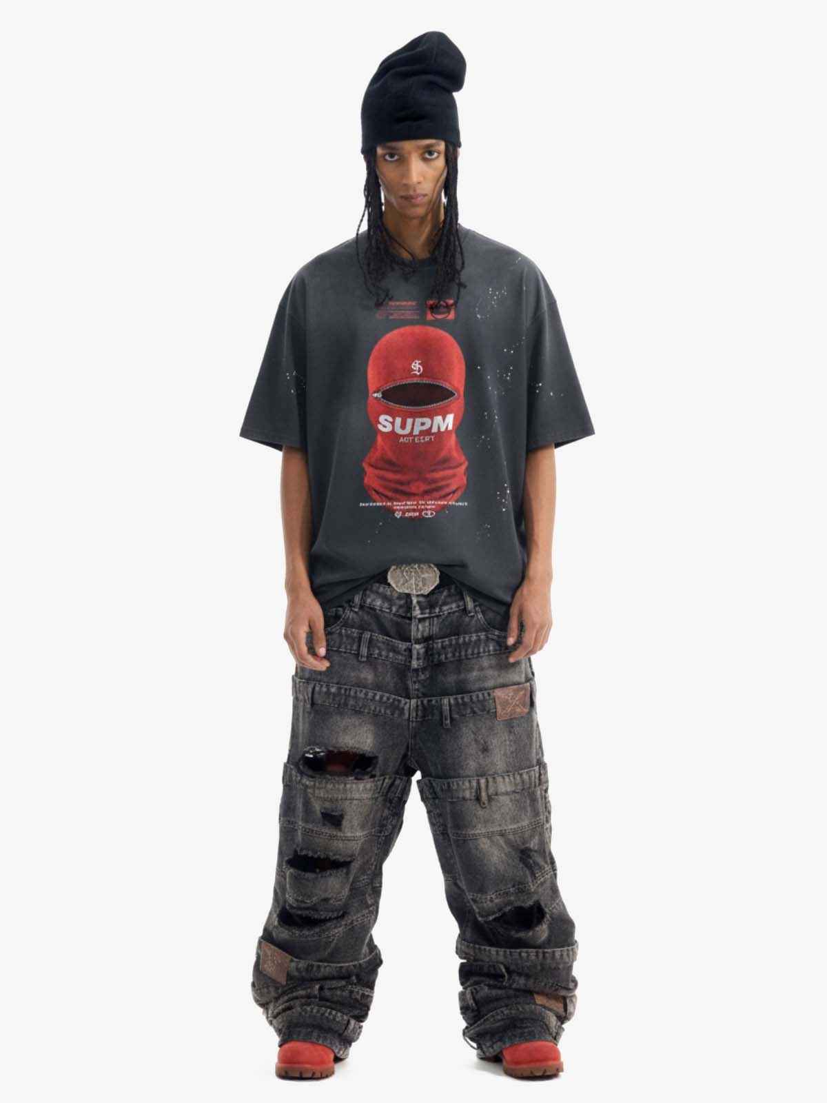 Red Balaclava Graphic T-Shirt