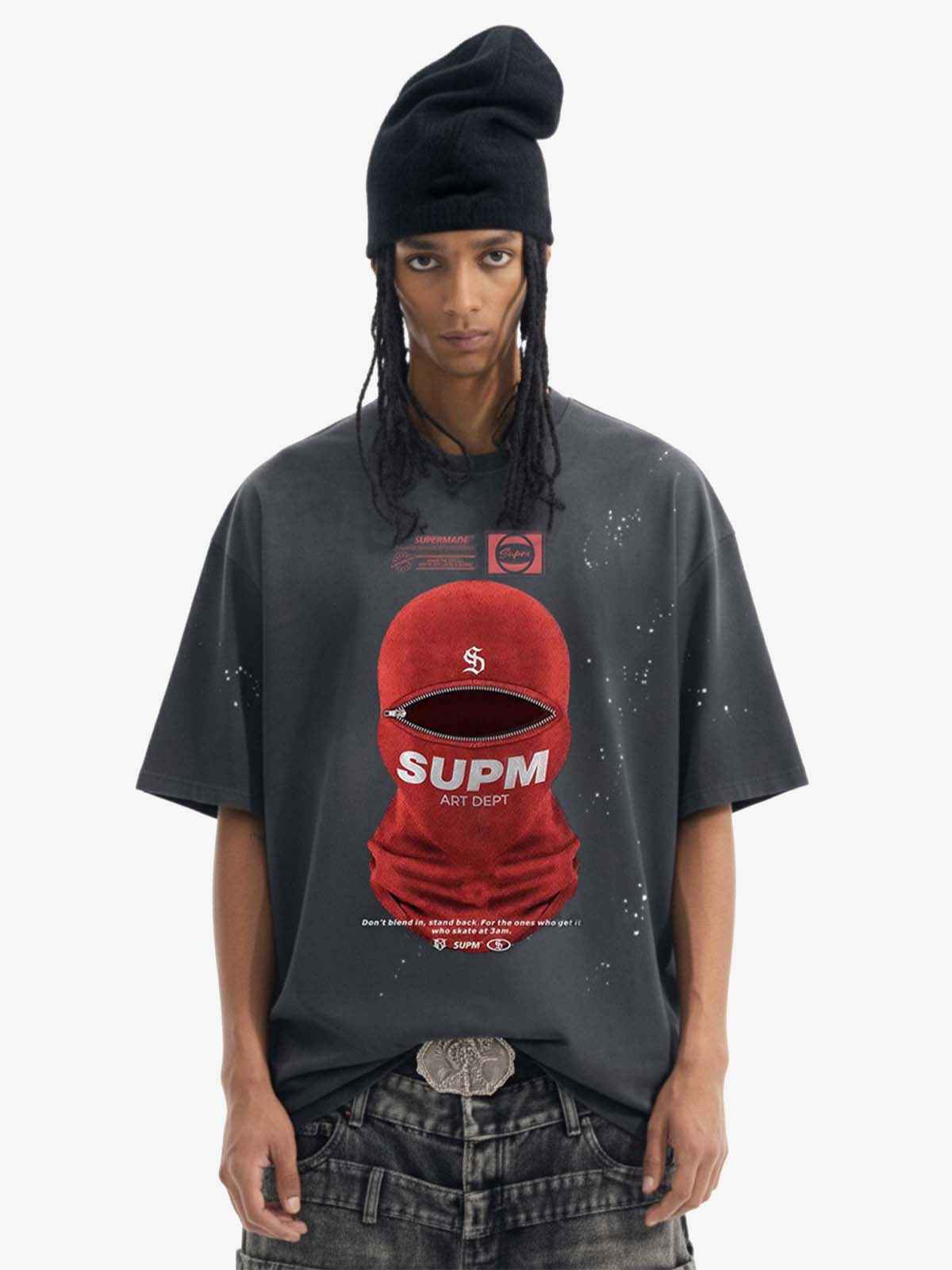 Red Balaclava Graphic T-Shirt