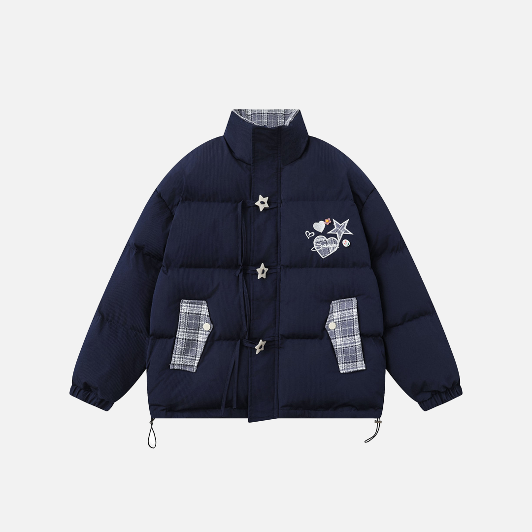 Fashionable Thick Warm Casual High Neck Puffer Jacket - Luxuryurbanwear