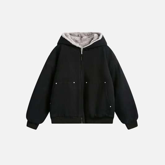 Unique Quilted Retro Winter Cargo Fur Jacket - Luxuryurbanwear