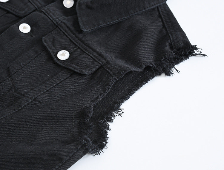 Biker Denim Vest