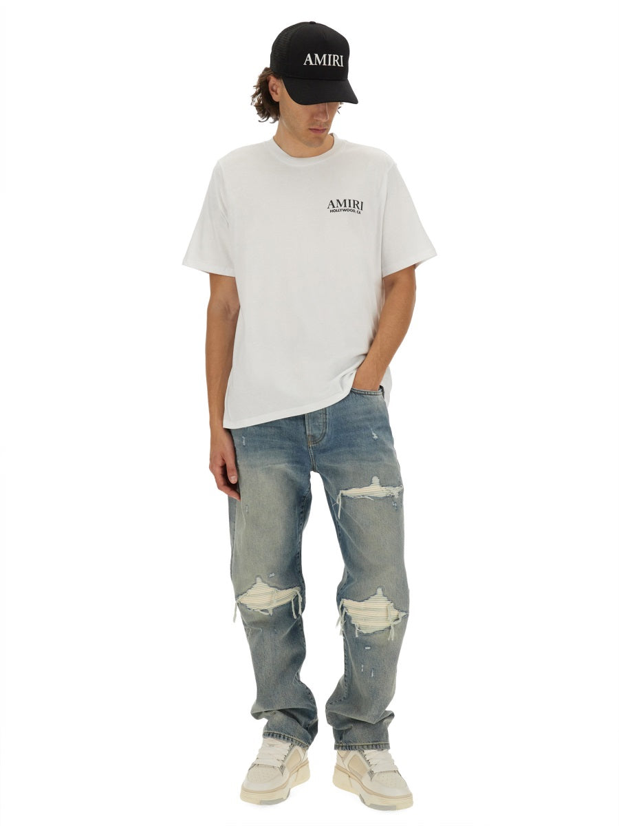 Amiri Men Bones Stacked Print T-Shirt