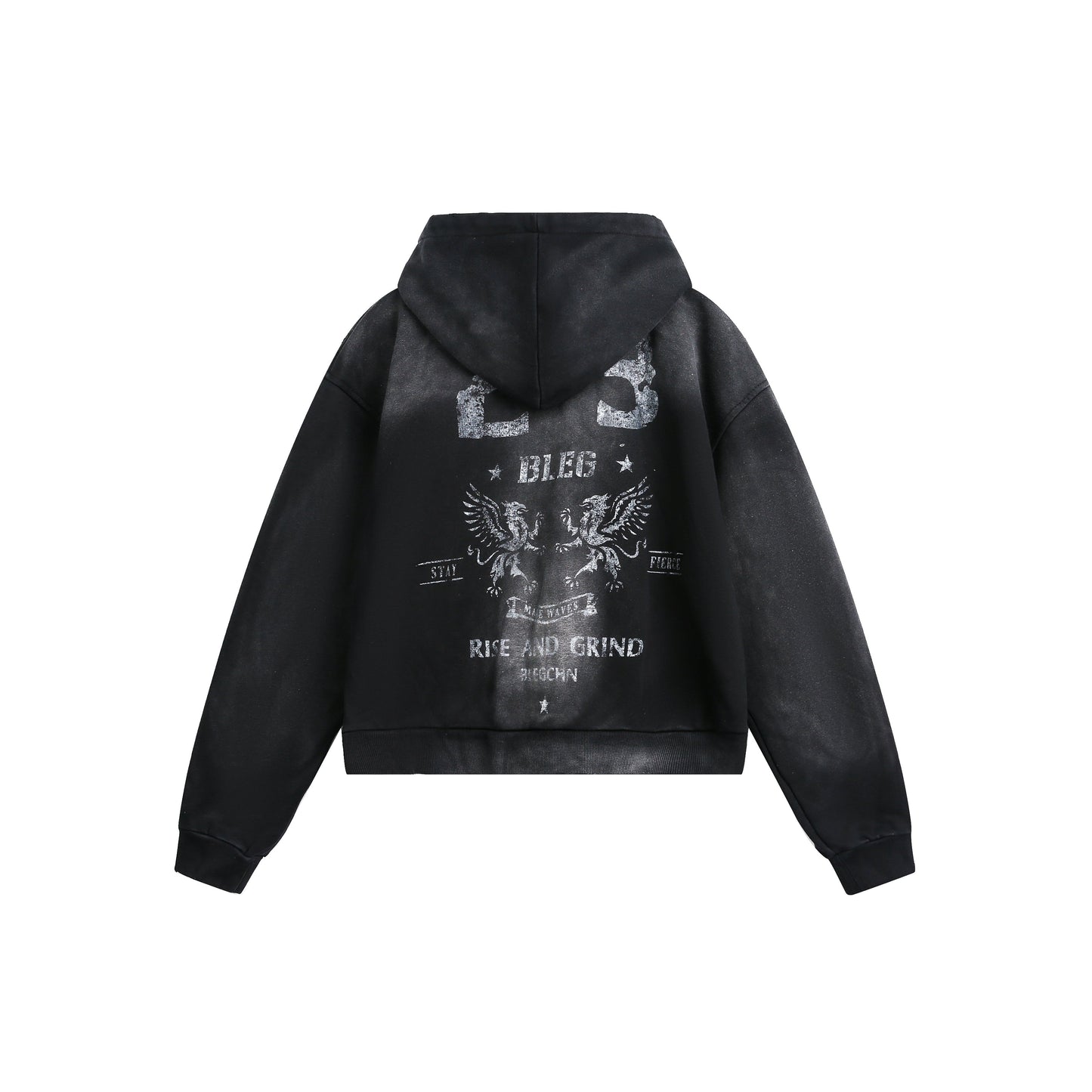 Spray Paint Print | Zip Up Hoodie - Luxuryurbanwear