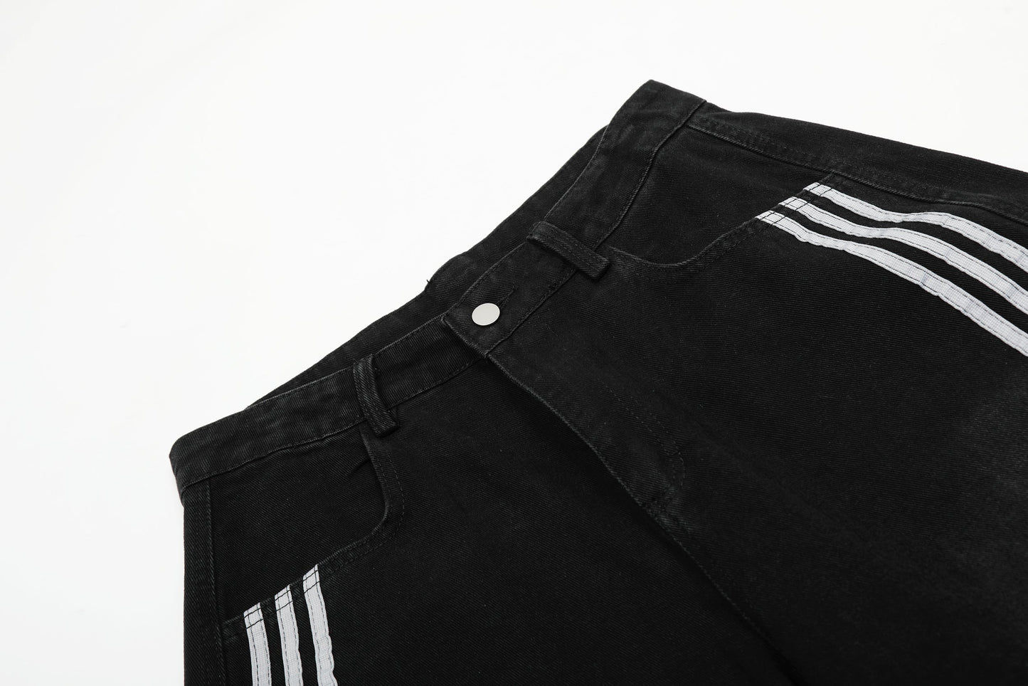 Striped Stitching | Washed Barrel Jeans - Luxuryurbanwear