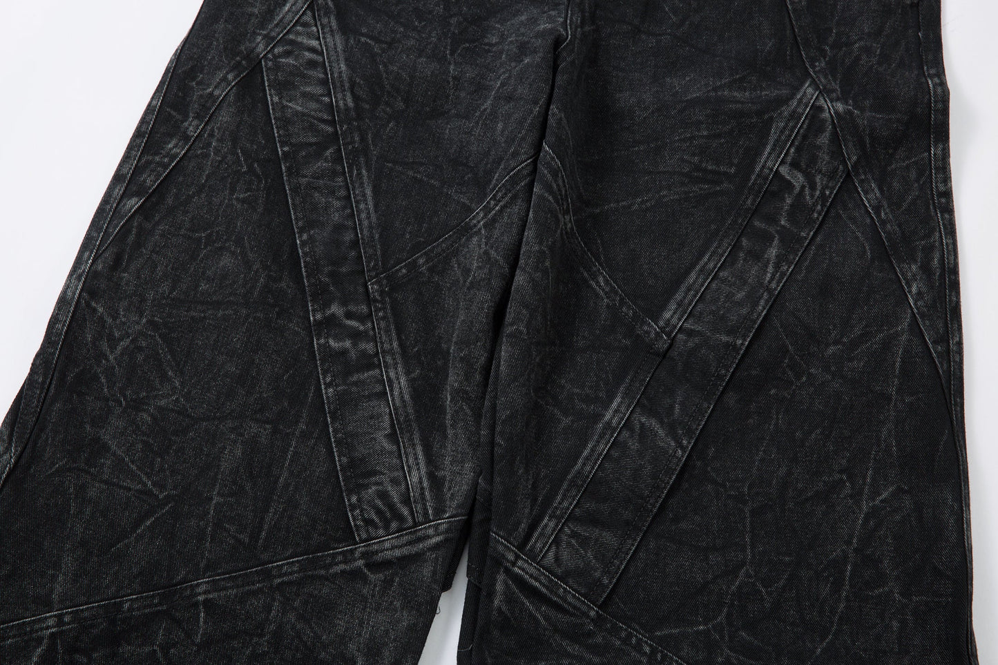 Crinkle Washed Structure | Baggy Jeans - Luxuryurbanwear