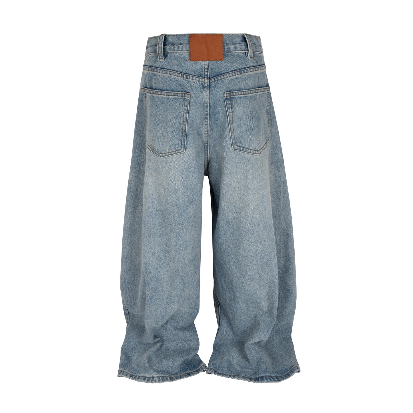 Stacked Washed Blue | Wide Jeans - Luxuryurbanwear