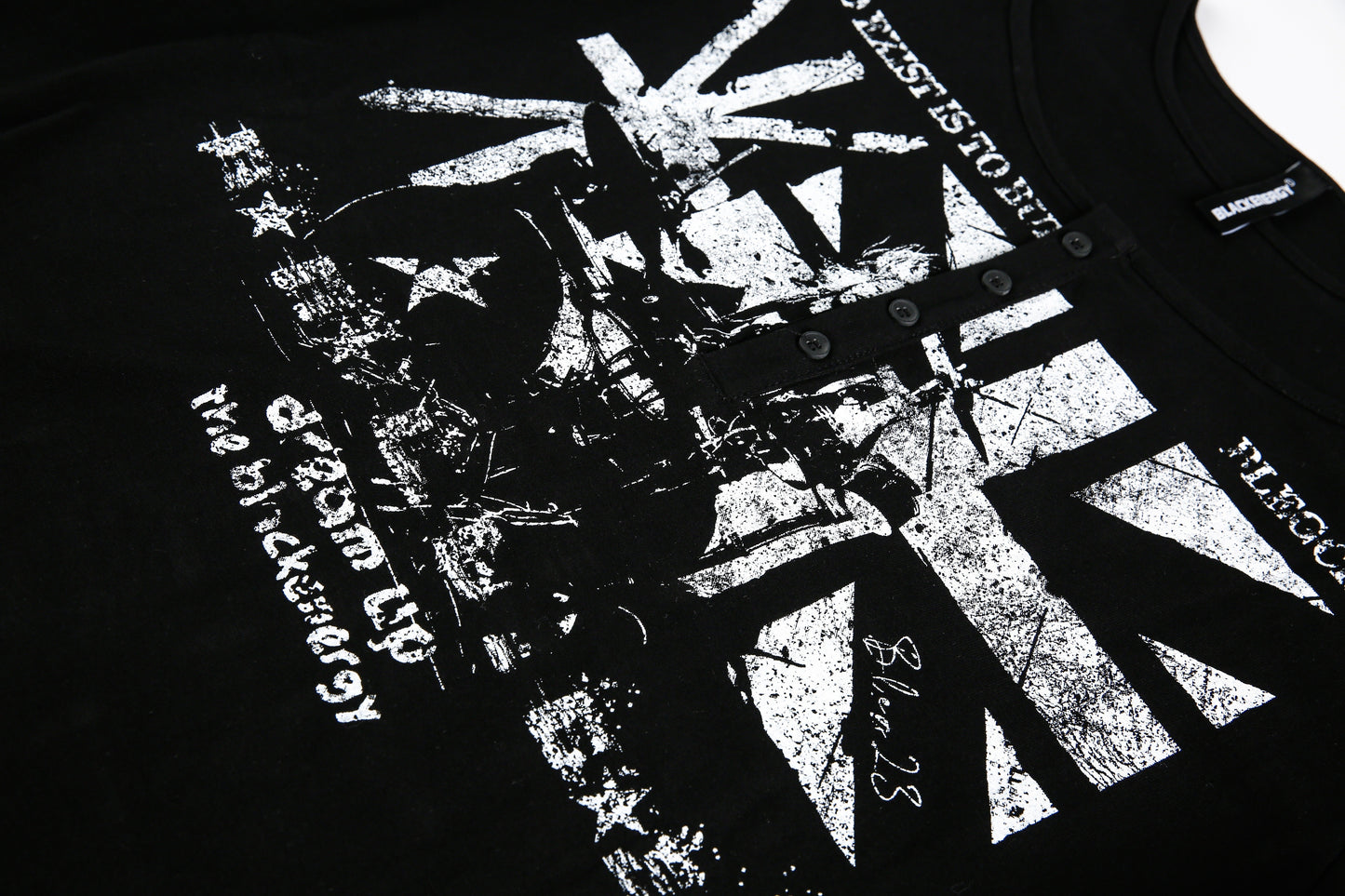Punk Flag Art | Button Sweatshirt - Luxuryurbanwear