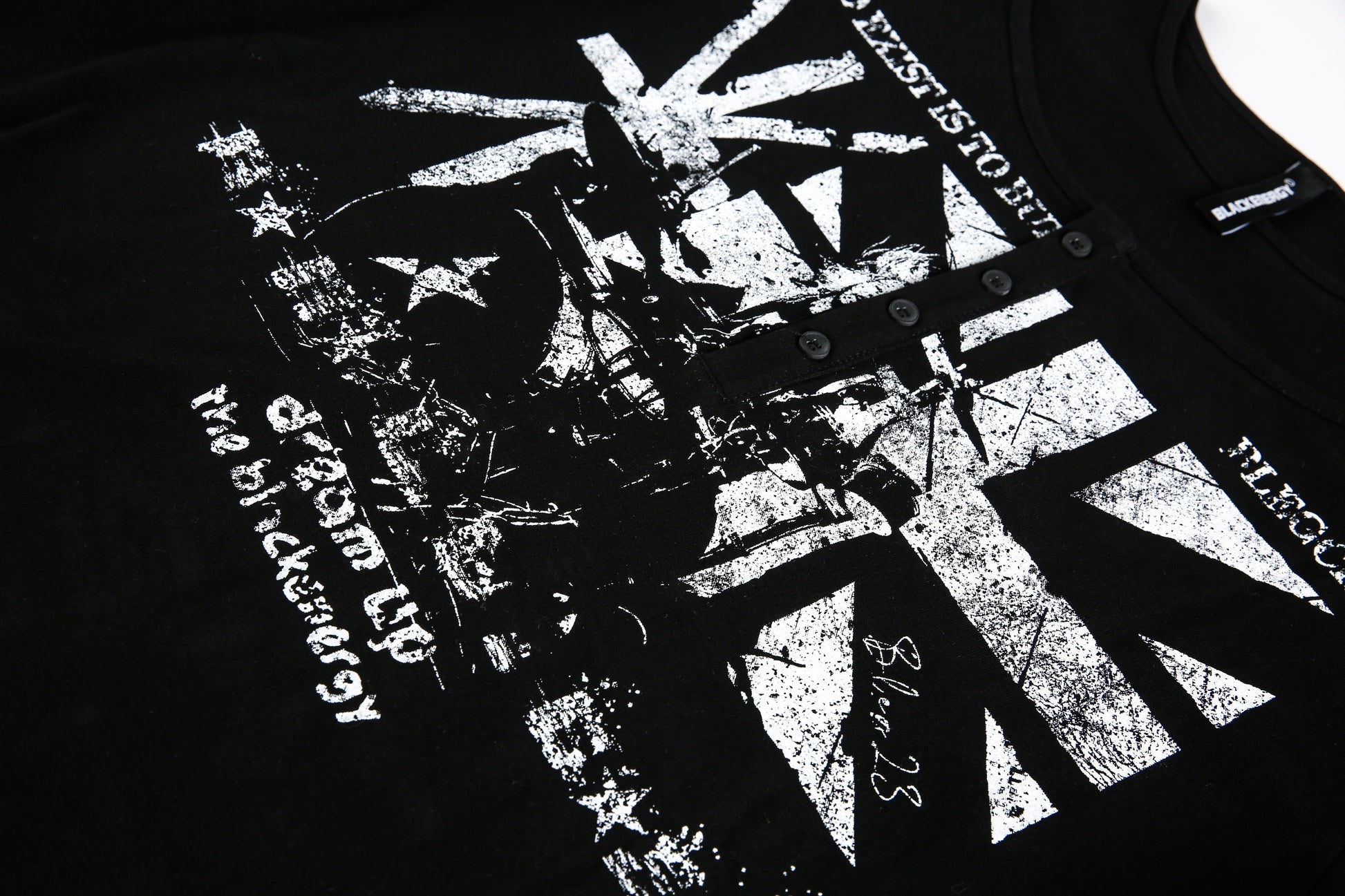 Punk Flag Art | Button Sweatshirt - Luxuryurbanwear