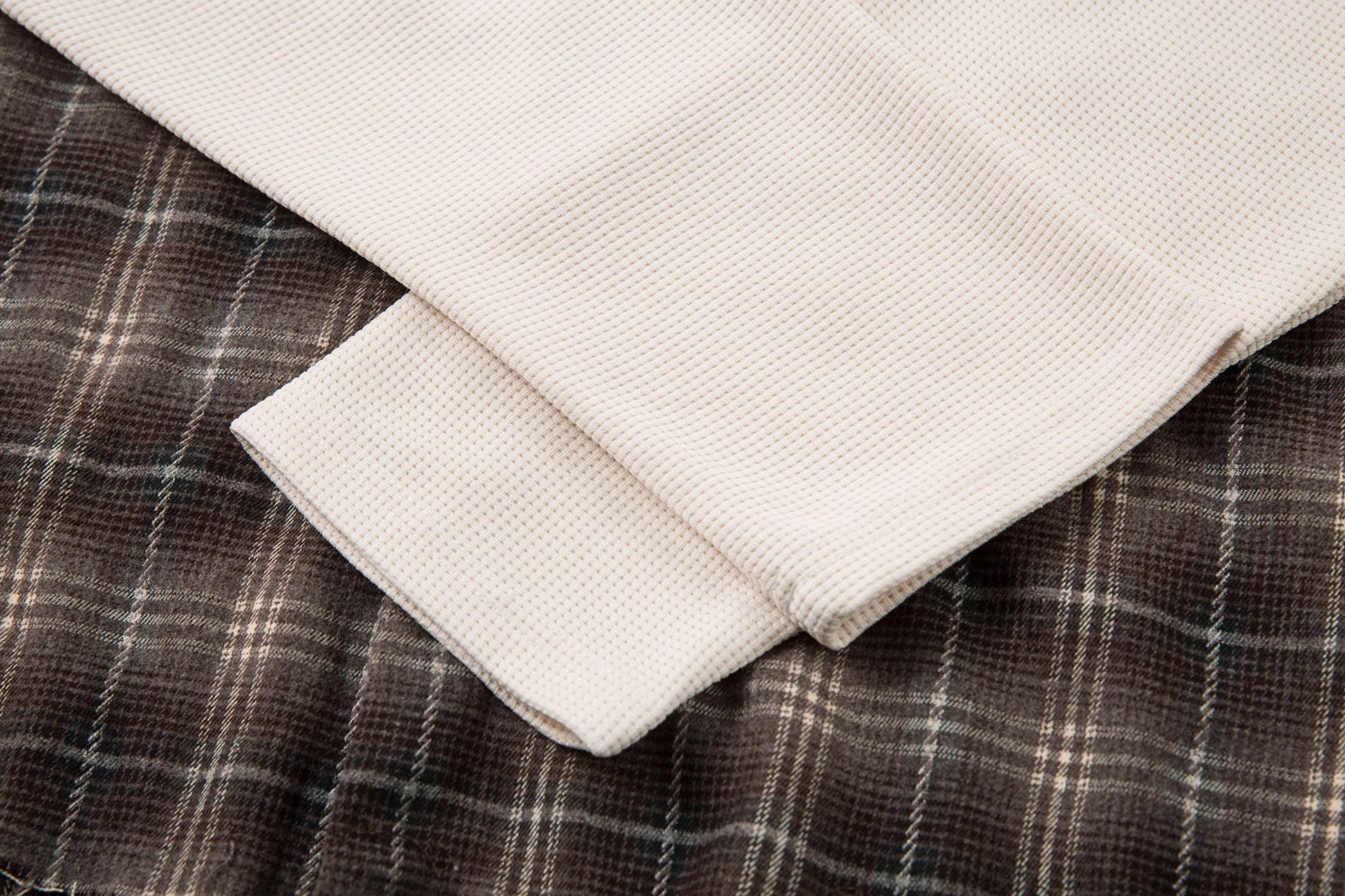 Vintage Plaid Contrast | Layered Sweatshirt - Luxuryurbanwear