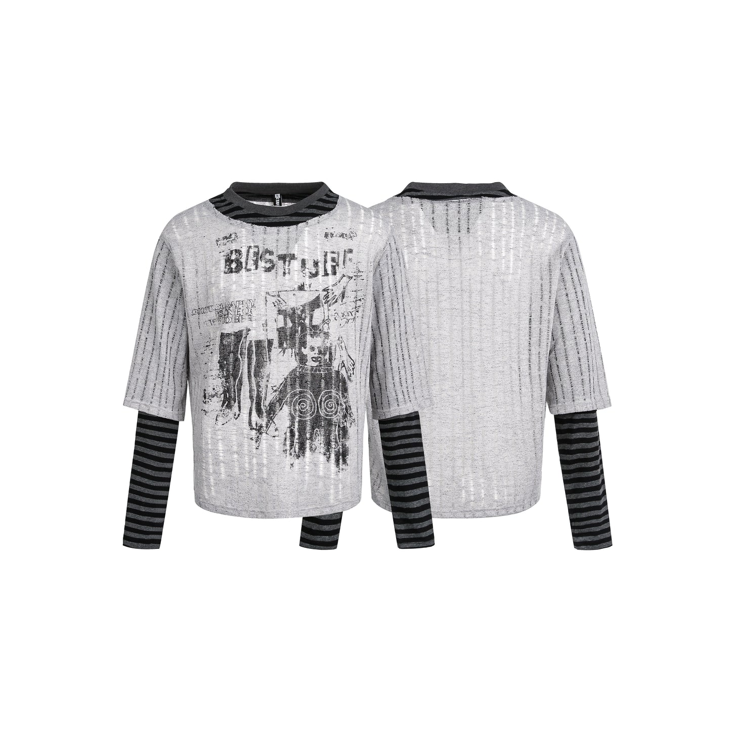 Vintage Punk Graphic | Patchwork Sweatshirt - Luxuryurbanwear