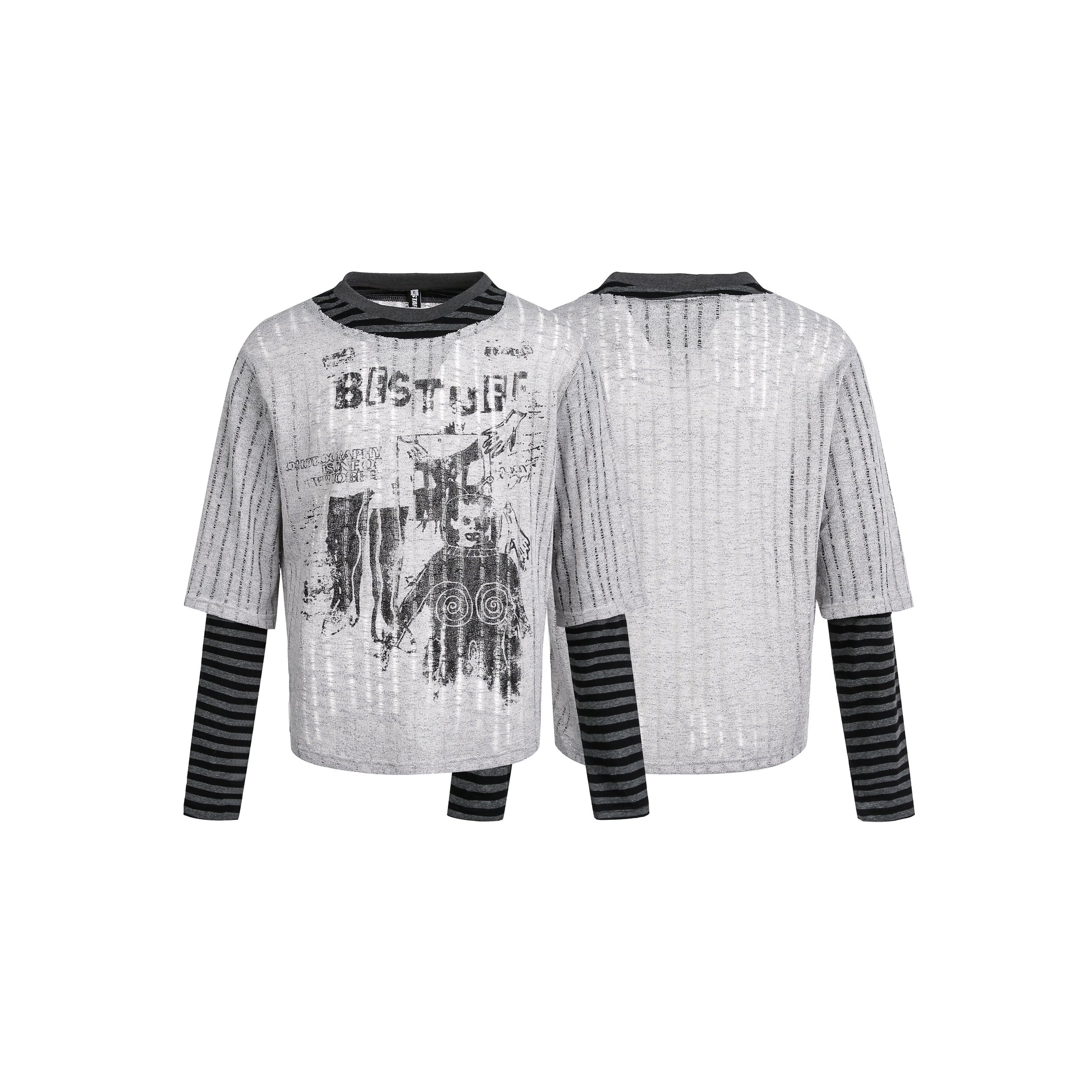 Vintage Punk Graphic | Patchwork Sweatshirt - Luxuryurbanwear