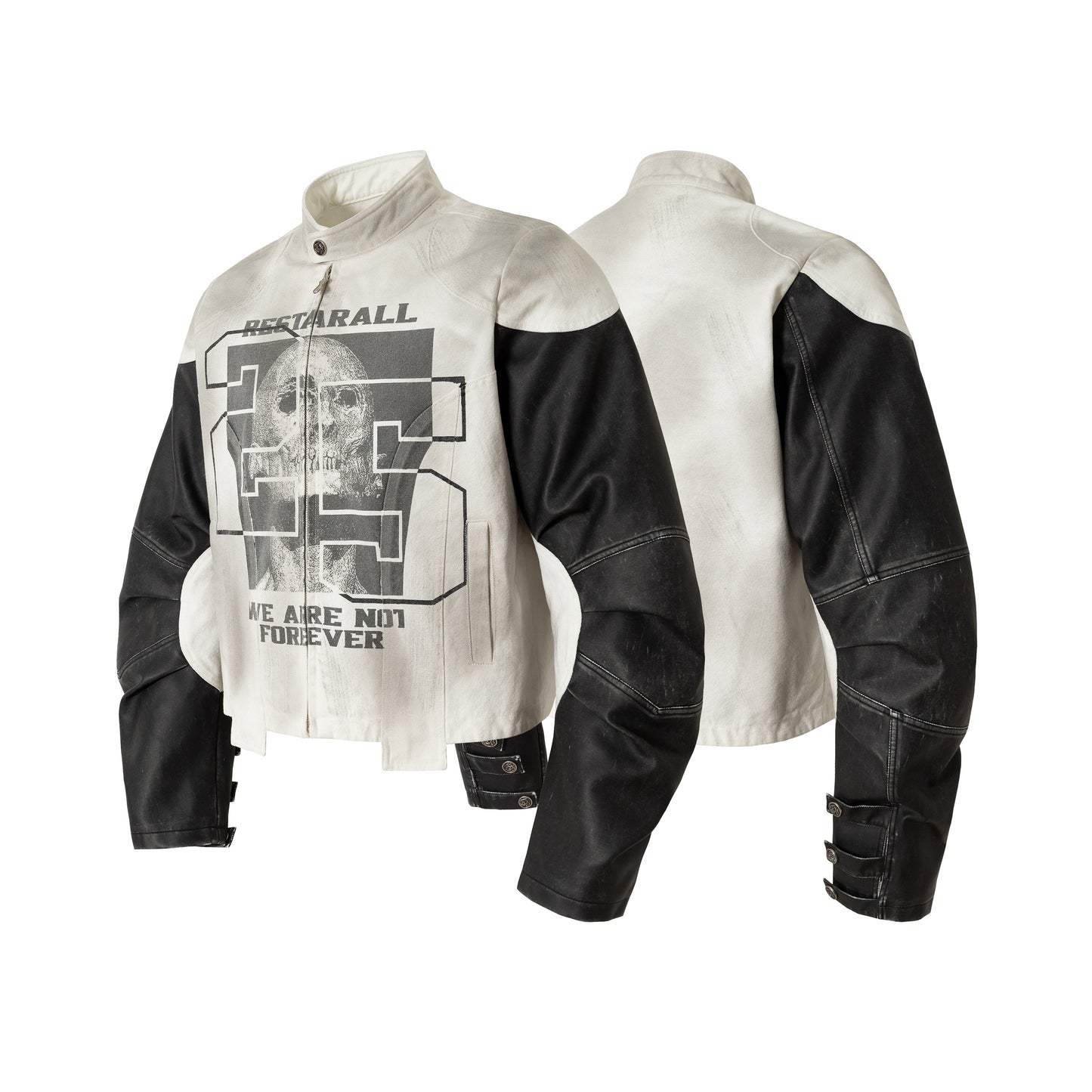 Retro Skull Punk | Motorcycle Jacket - Luxuryurbanwear