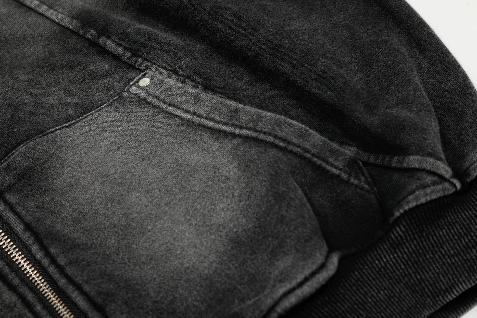 Washed | Oversized Zip Up Hoodie - Luxuryurbanwear