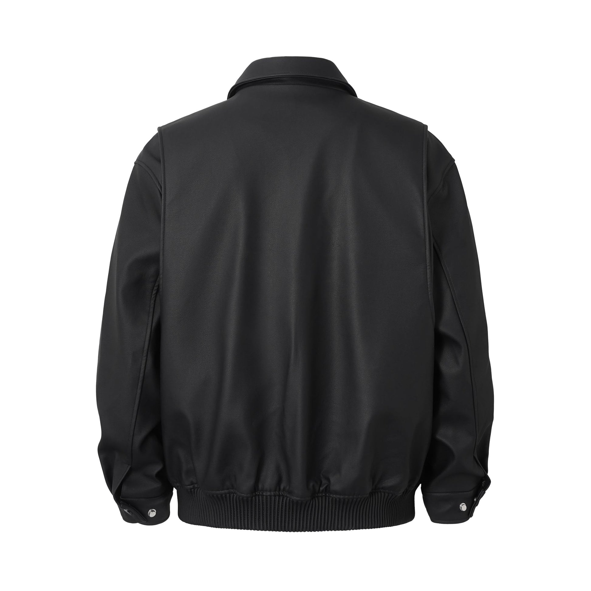 Black Essential | Faux Leather Jacket - Luxuryurbanwear