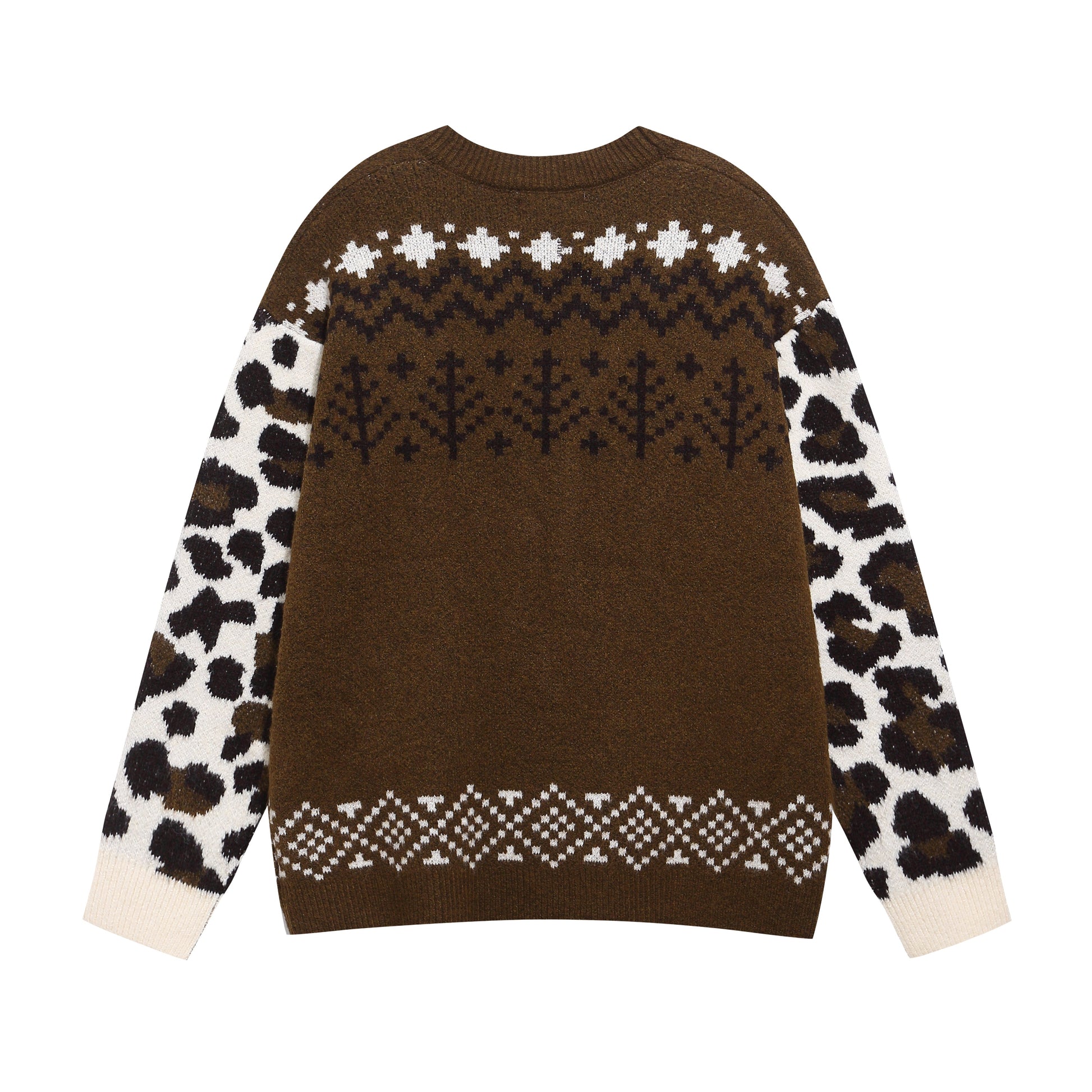 Snow Pup | Playful Pup Print Knit Cardigan - Luxuryurbanwear