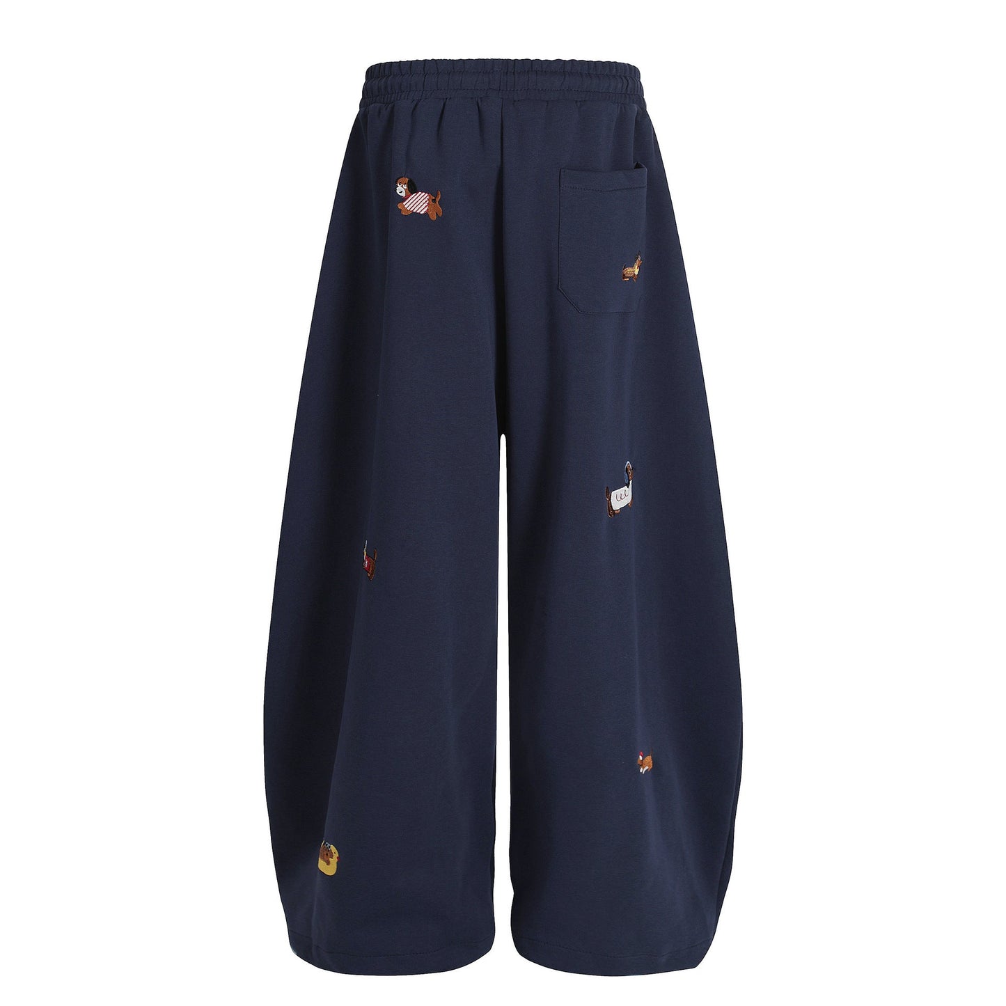 Embroidery | Dog Baggy Barrel Sweatpants - Luxuryurbanwear