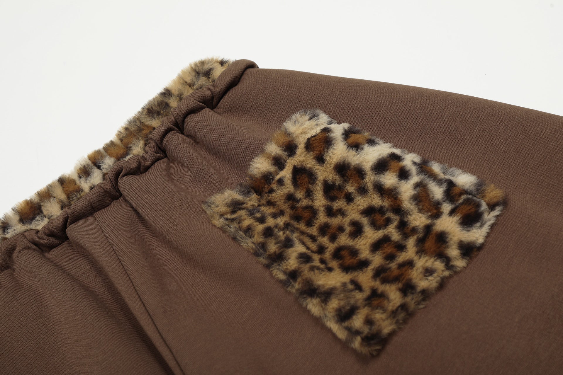 Faux-fur Leopard| Embroidery Barrel Pants - Luxuryurbanwear