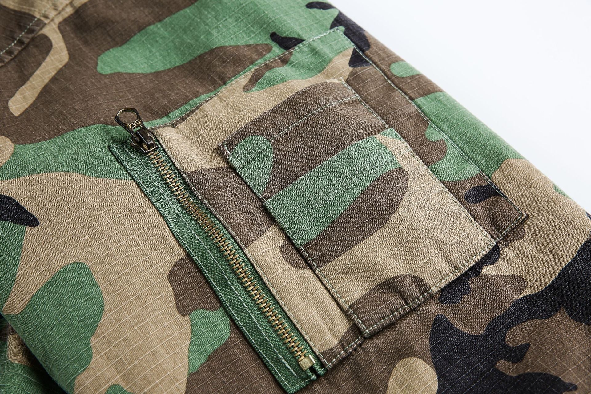 Camouflage Fur Collar | Reversible Cotton Jacket - Luxuryurbanwear