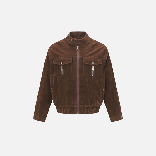 Warm Punk European Style Casual Zip-Up Woven Jacket - Luxuryurbanwear