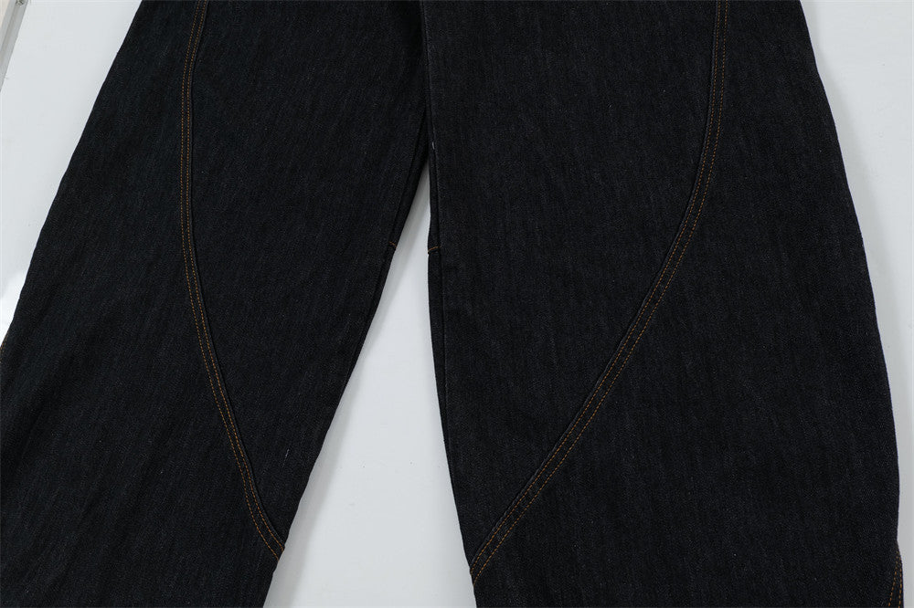 Plaid Patchwork | BAGGY BARREL Jeans - Luxuryurbanwear