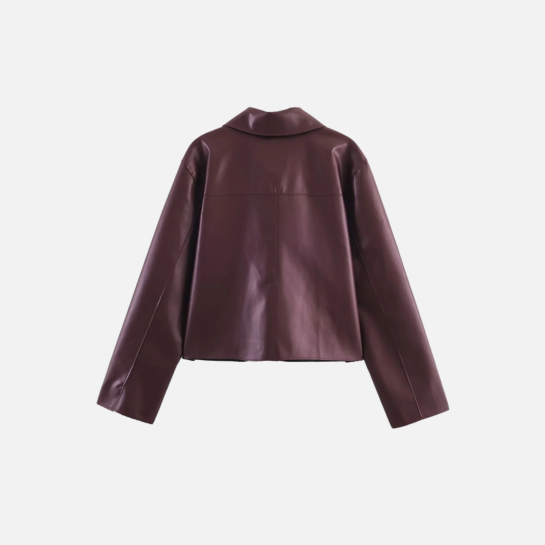 Fashionable Hip Hop Imitation Leather Jacket - Luxuryurbanwear