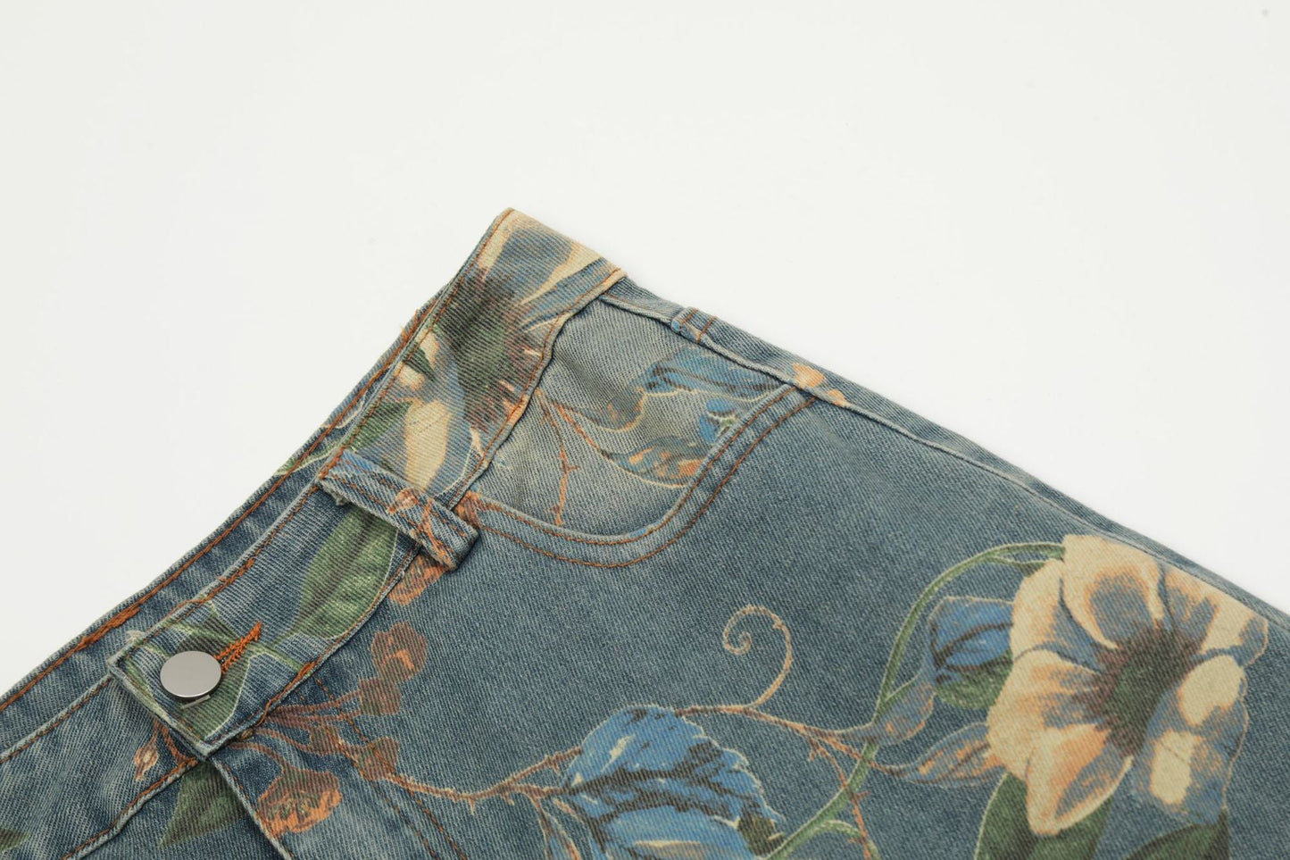 Floral Vintage Print | Carpenter Jeans - Luxuryurbanwear