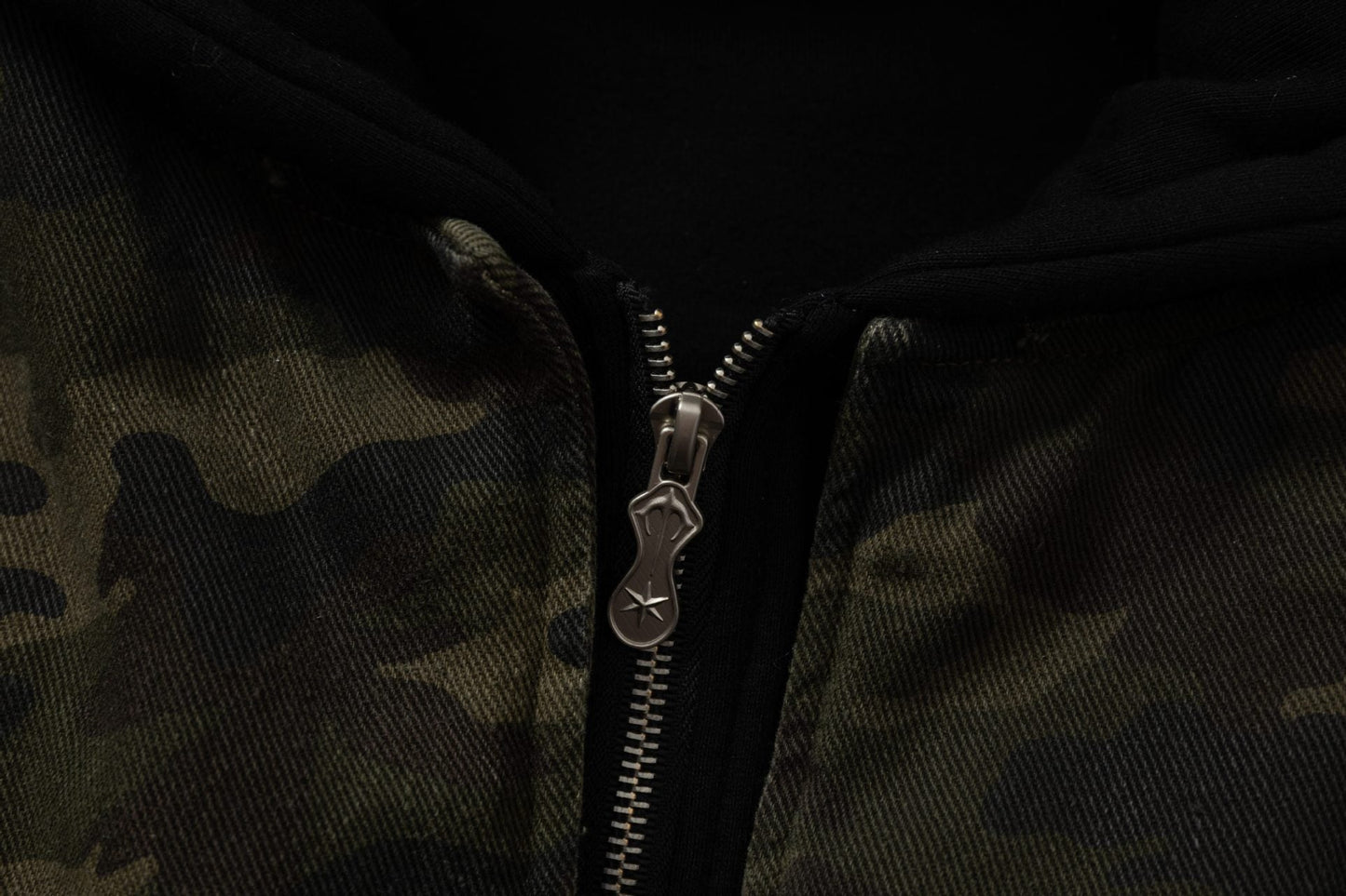 Camo Distressed | Metal Button Coat - Luxuryurbanwear