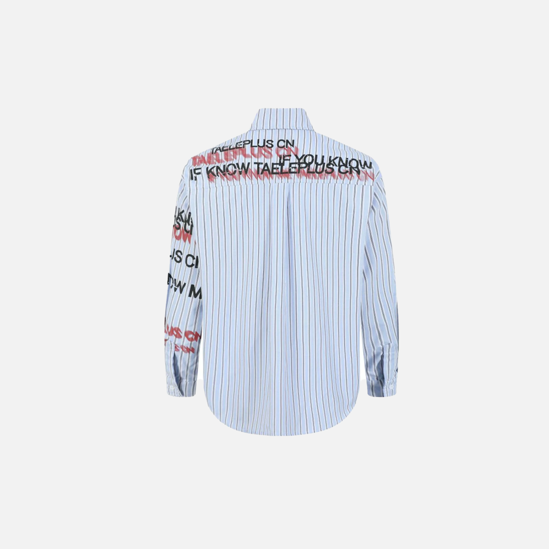 Autumn Striped Loose Button-Up Long Sleeve Shirt - Luxuryurbanwear