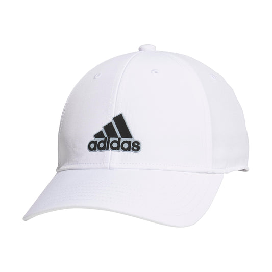 adidas Mens Alliance Medium Crown Structured Adjustable Fit Strapback Hat White/Light Grey/Black