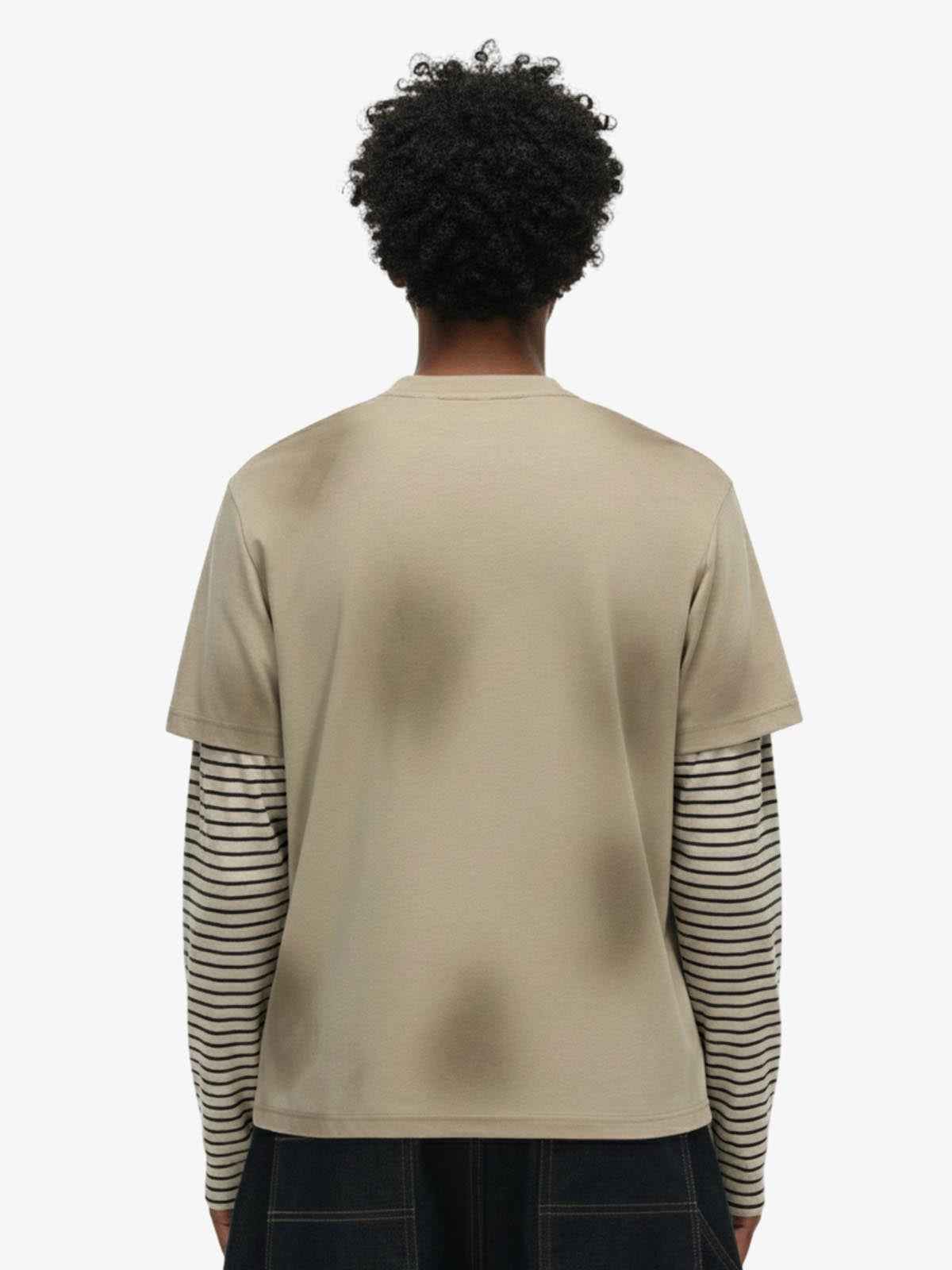 Vintage Band Portrait Graphic Layered Henley T-Shirt
