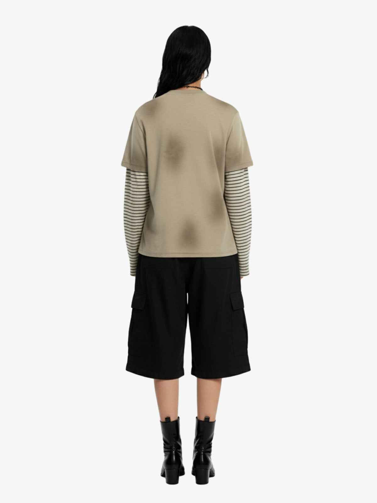 Vintage Band Portrait Graphic Layered Henley T-Shirt
