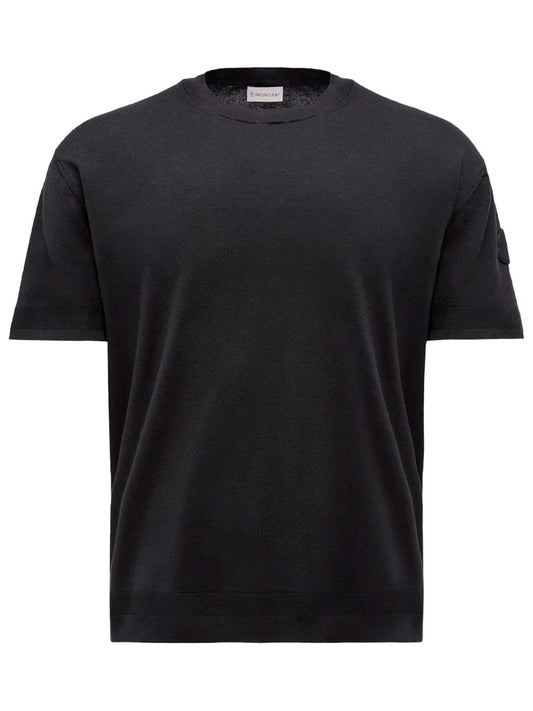 Moncler Men Silk & Cotton Knit T-Shirt