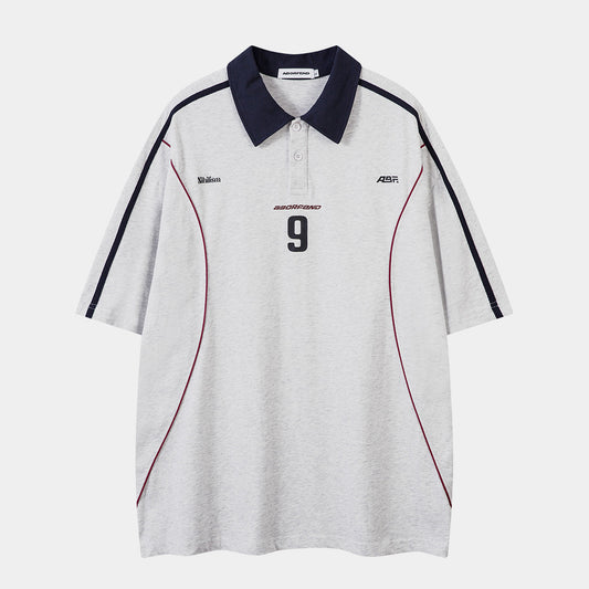 NO.9 | Sporty Polo Soccer Jersey - Luxuryurbanwear