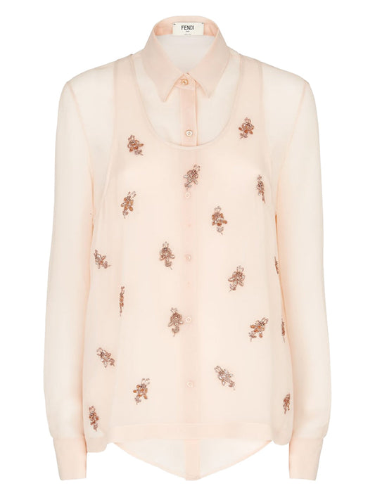 Fendi Women Silk Georgette Top