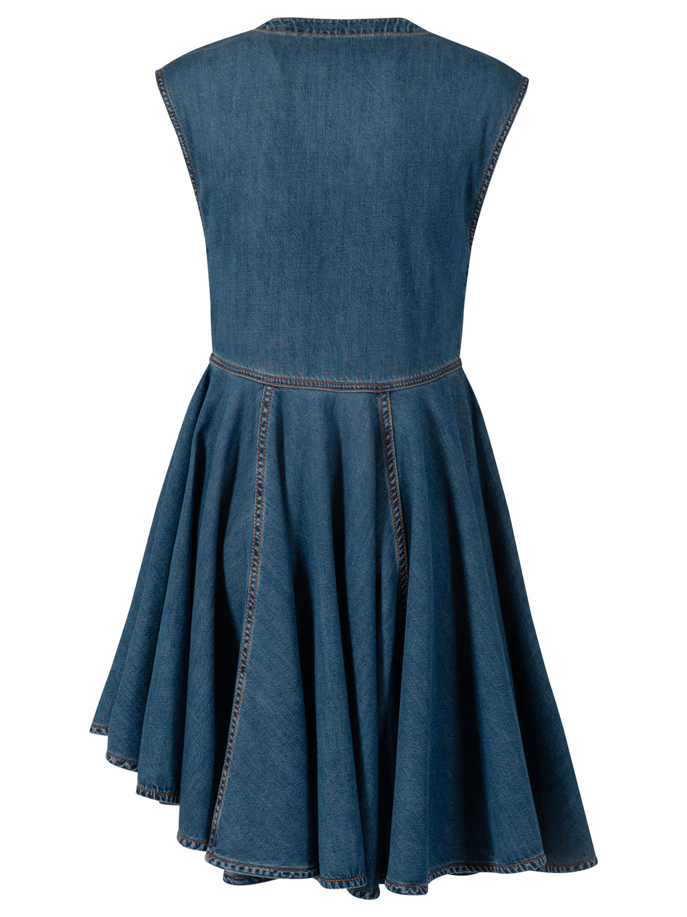 Alaia Women Deep Stone Denim Wrap Dress