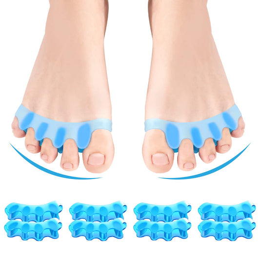 8 PCS Professional Toe Separators. Juzure Silicone Toe Spacers to Correct Bunions and Restore Toes to Their Original Shape for Women Men. Toe Correctors/Toe Straightener/Toe Stretcher/Toe Spacers