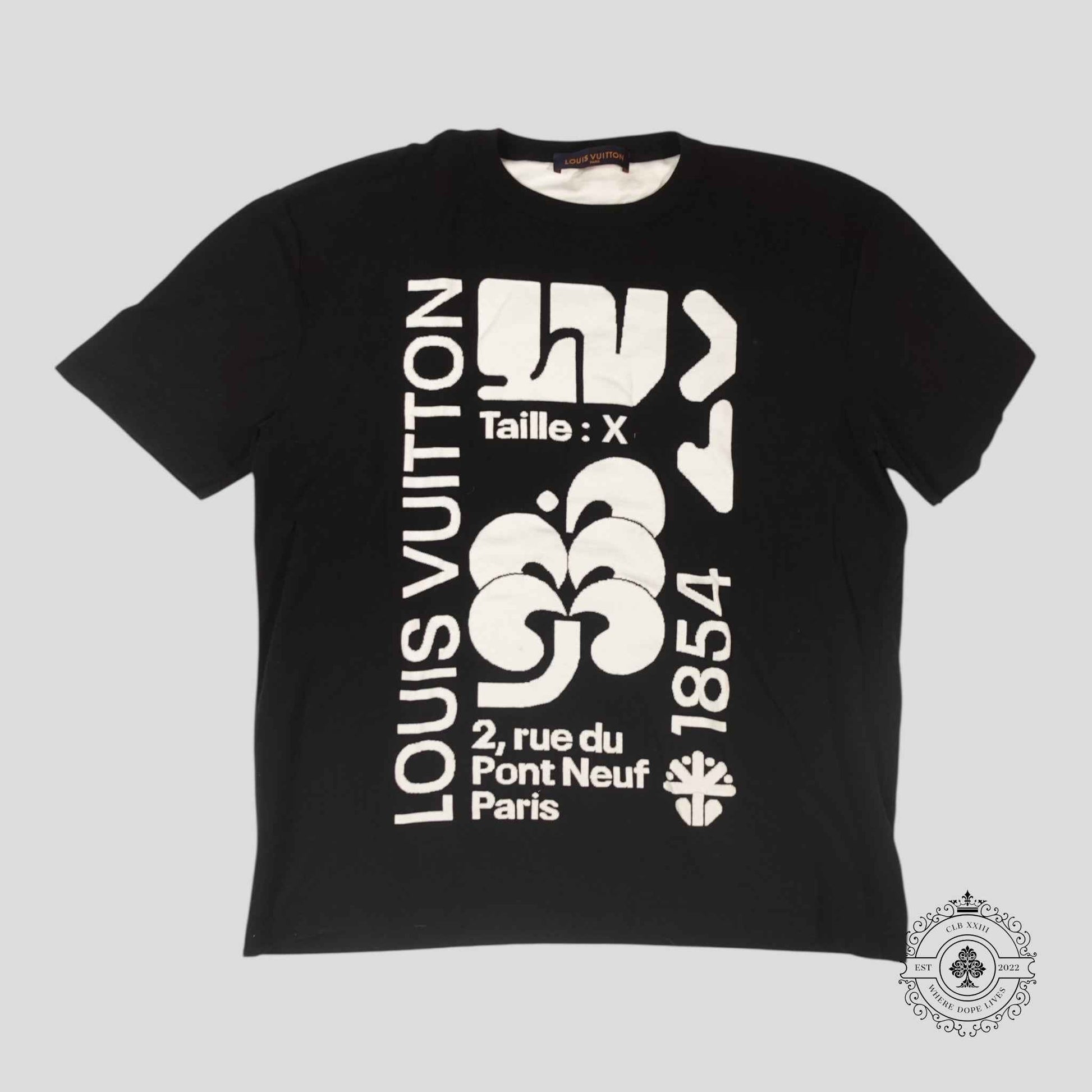 Louis Vuitton Intarsia Graphic Tee in Black
