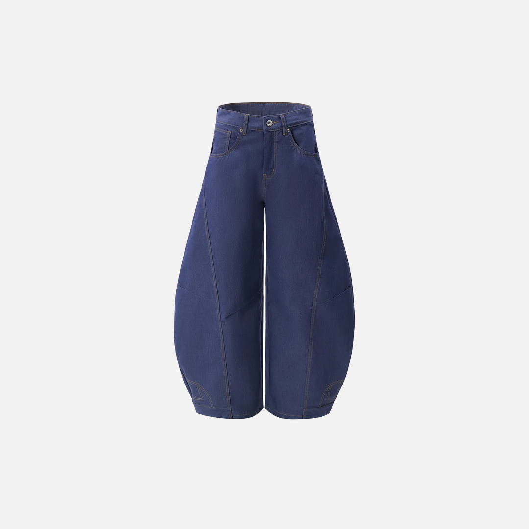 Streetwear High Street Loose Wide Leg Jeans - Luxuryurbanwear