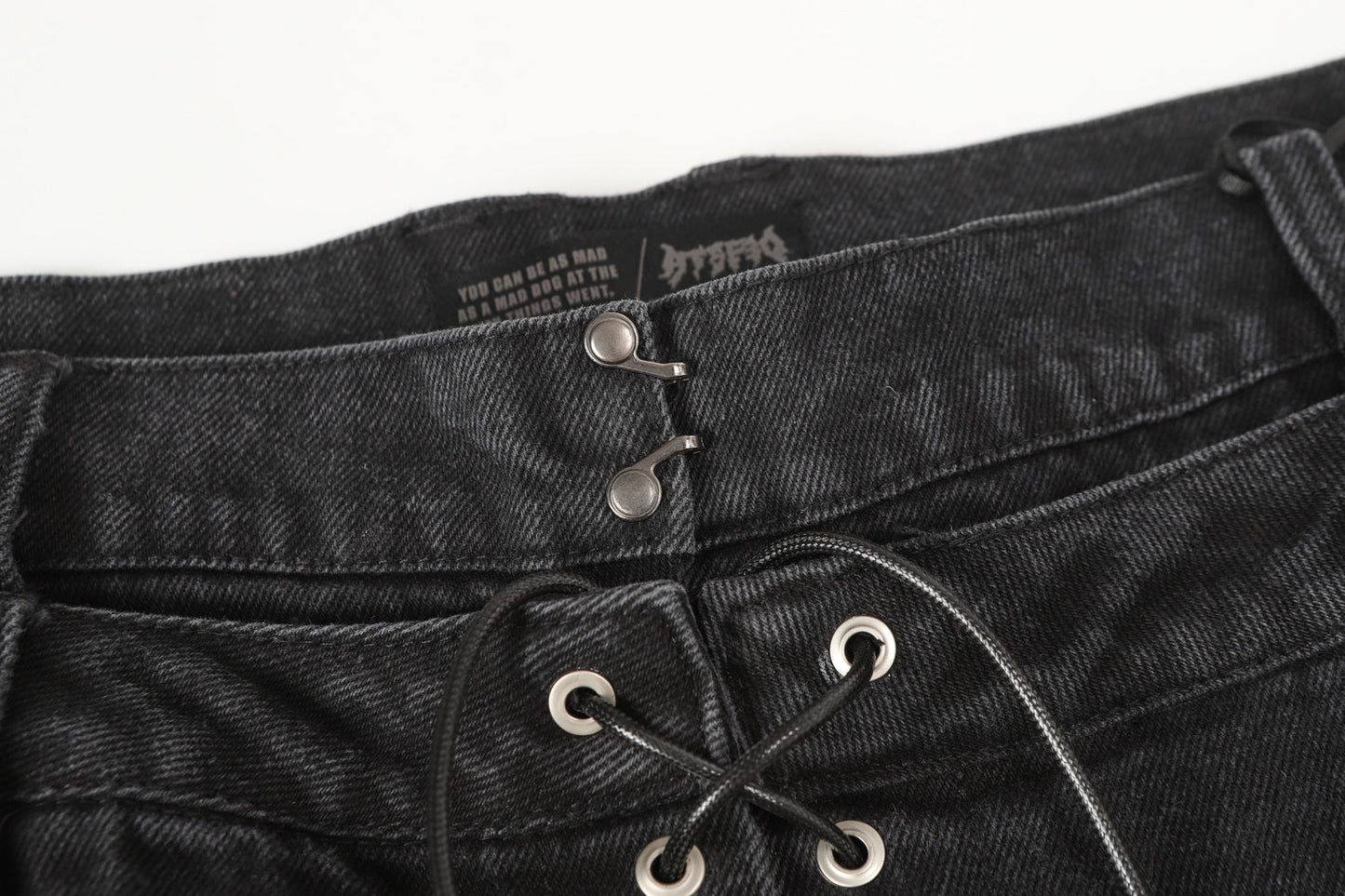 Lace-Up Destroyed | Stacked Jeans - Luxuryurbanwear