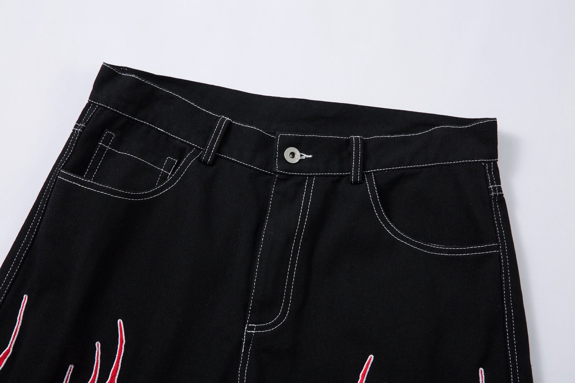 Flame Graphic | Baggy Jeans - Luxuryurbanwear