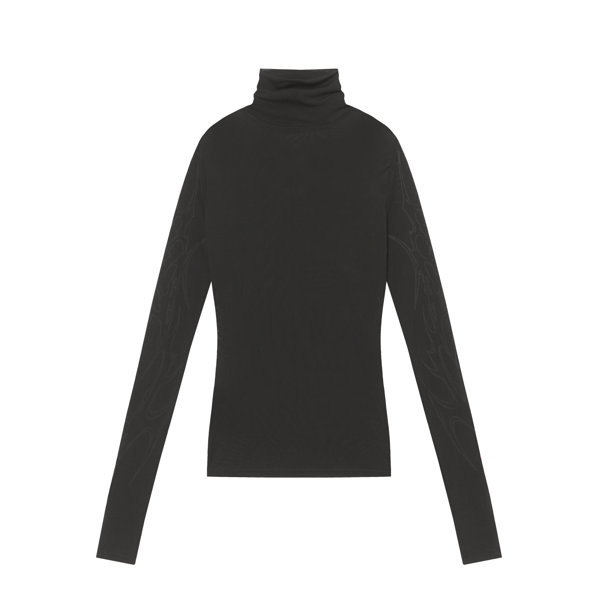 Streetwear Gothic Print | Turtleneck Sweatshirt - Luxuryurbanwear
