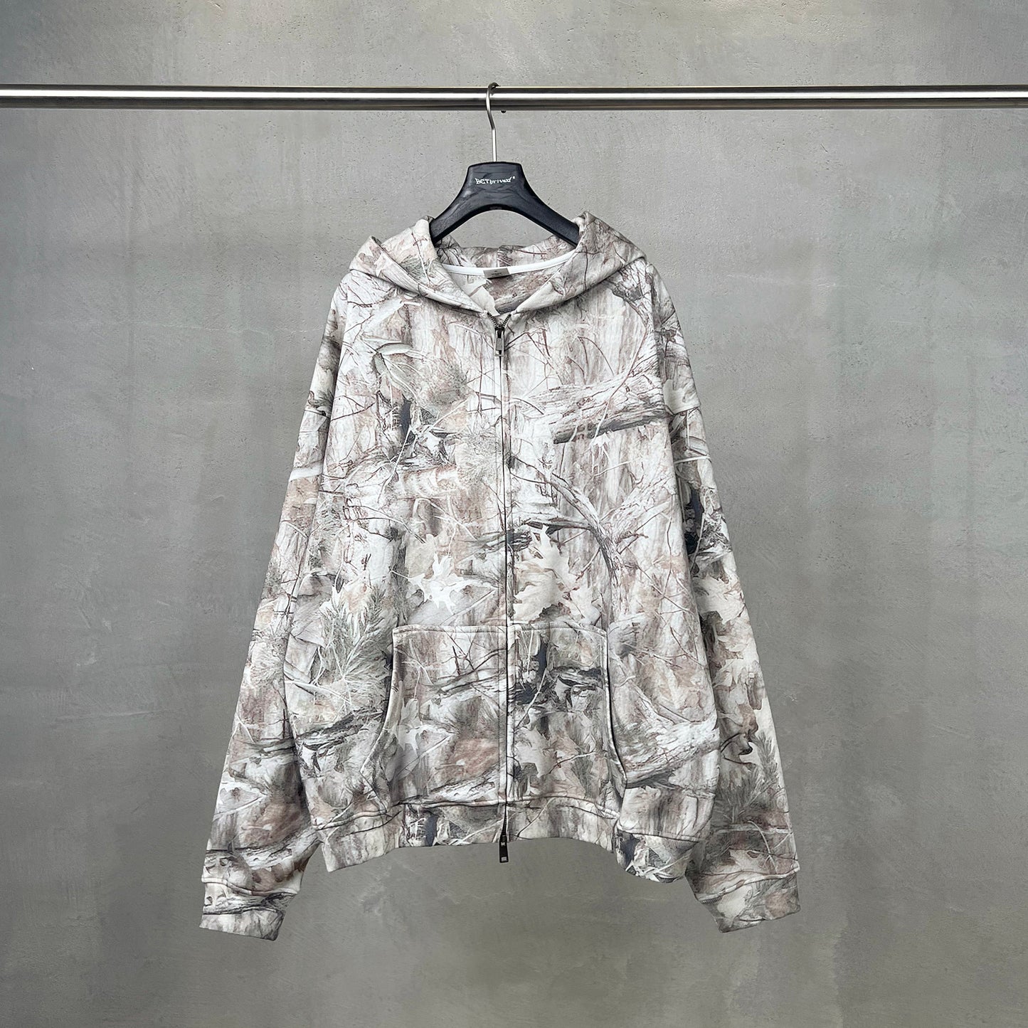 Forest Camo | Oversized Zip-Up Hoodie - Luxuryurbanwear