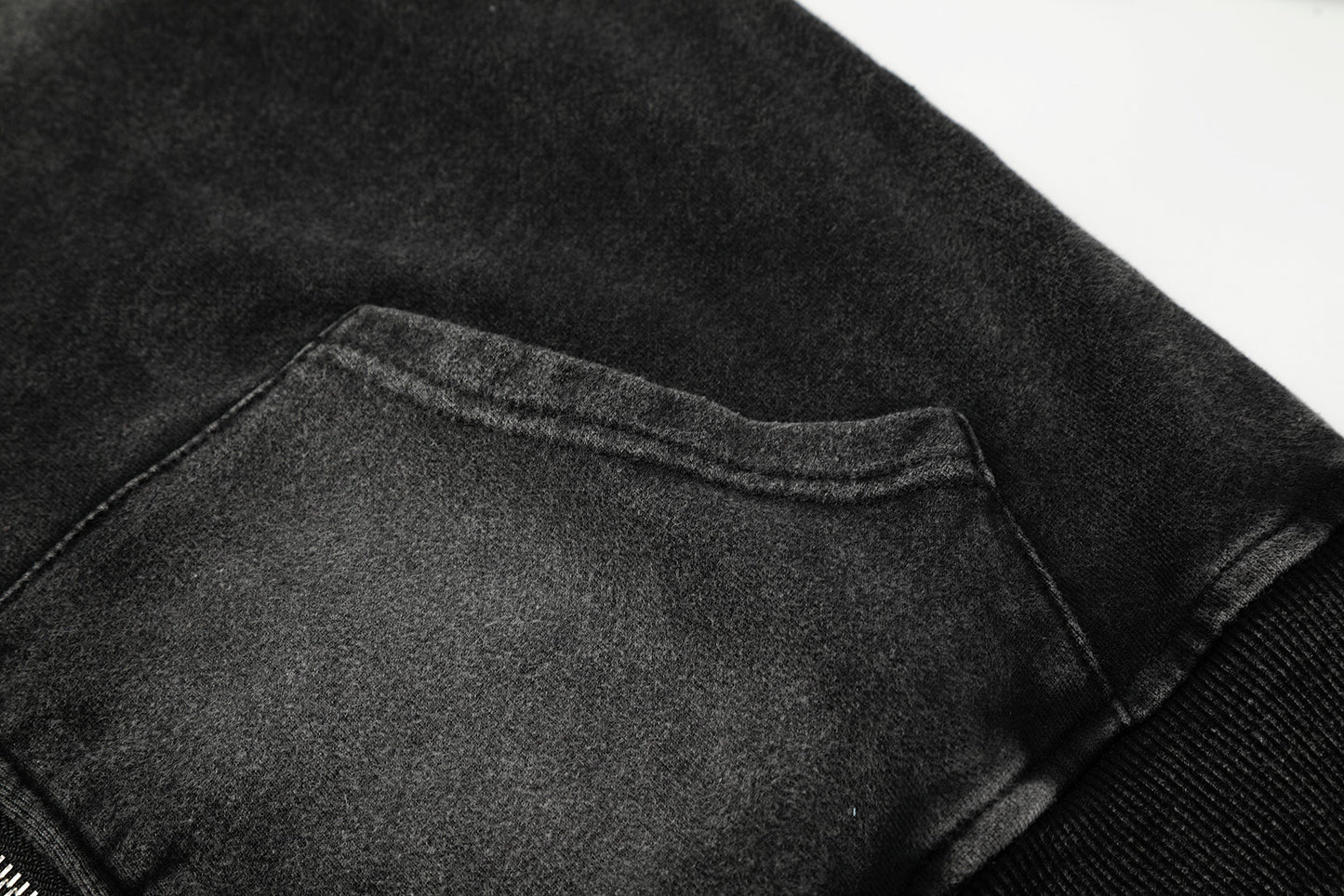 Washed Gradient | Black Zip Up Hoodie - Luxuryurbanwear