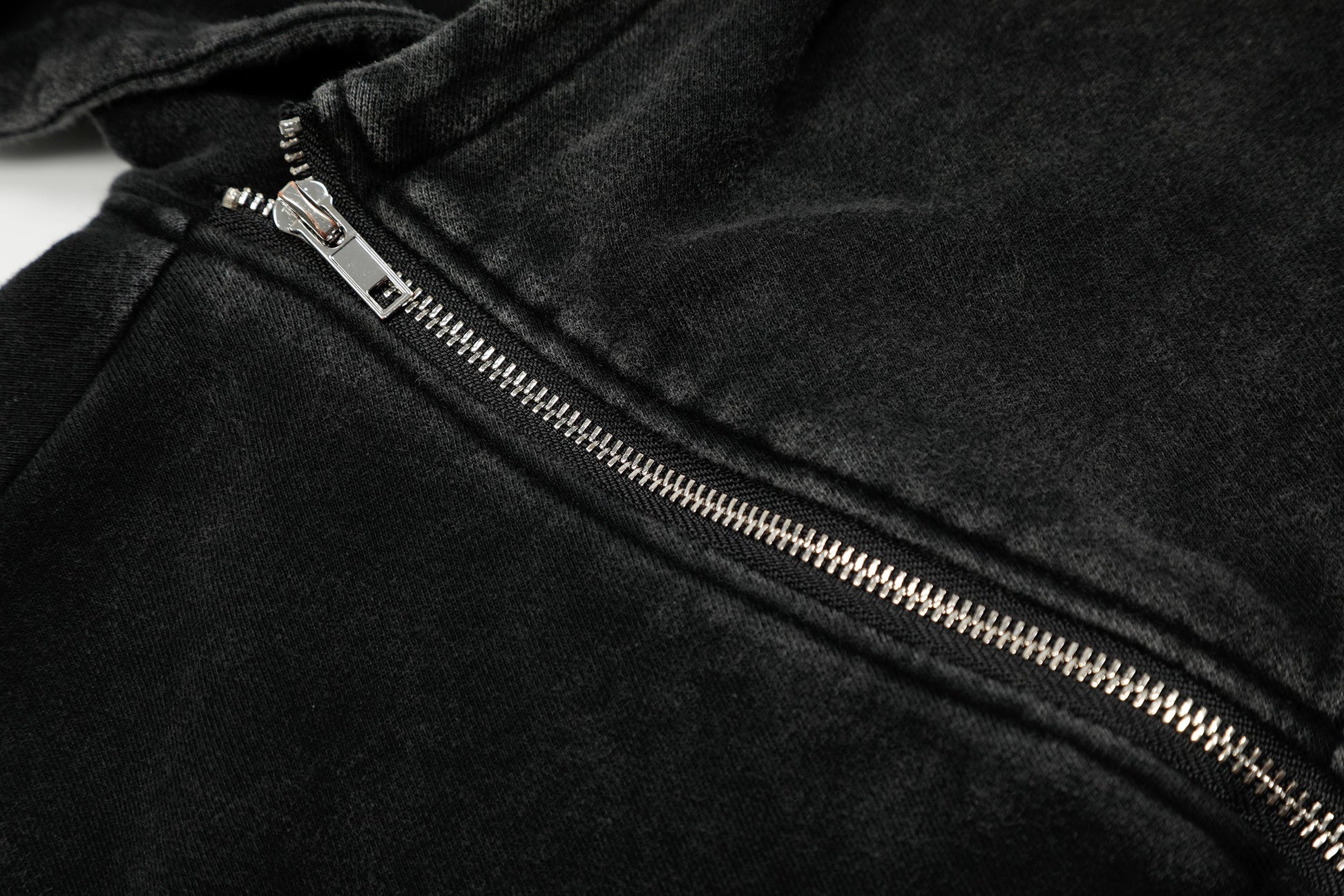 Asymmetry | Washed Zip Up Hoodie - Luxuryurbanwear
