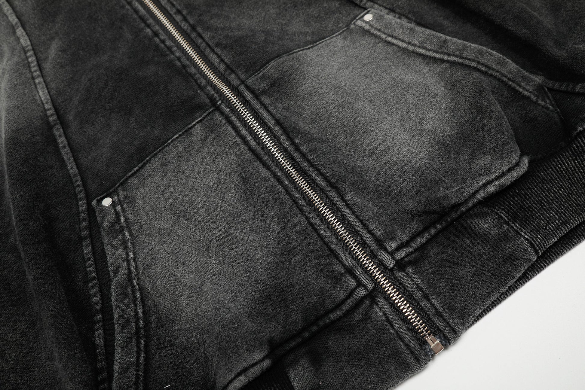 Washed | Oversized Zip Up Hoodie - Luxuryurbanwear